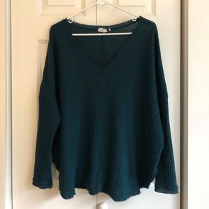 Urban Outfitters V-Neck Teal Sweater
